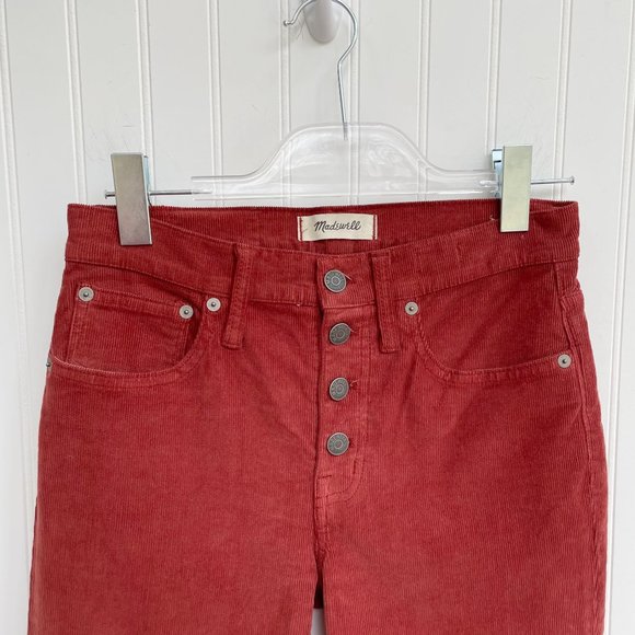Madewell Corduroy Pants Cali Demi-Boot Jeans Rust - Picture 7 of 11